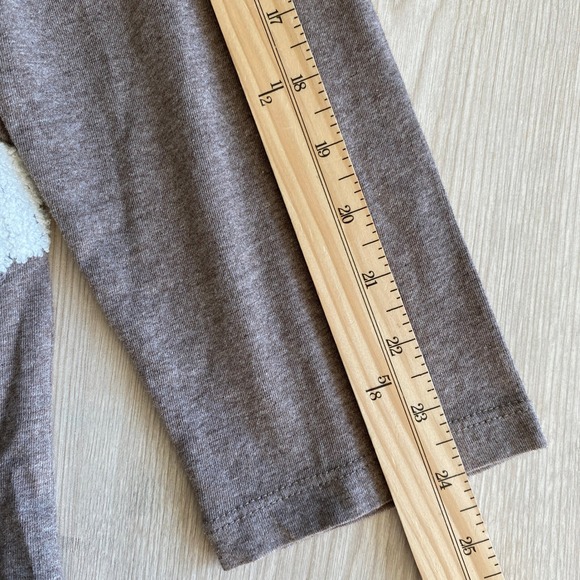 Chico's Novelty Polar Bear Long Sleeve T Shirt Women XL Taupe Brown Sequin - Picture 10 of 10